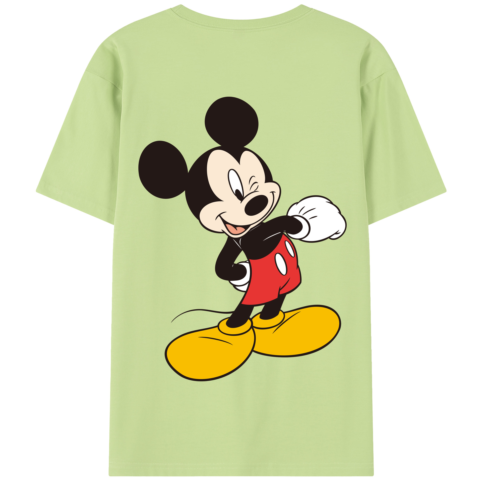 （画像用） ミッキーマウス Mickey Mouse 綿100％半袖Tシャツ（背面プリント）